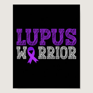 Lupus Warrior Purple Ribbon Lupus Awareness Month  Poster