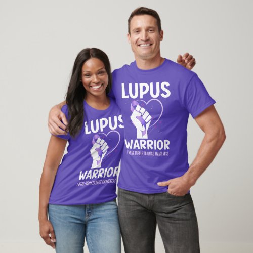 LUPUS WARRIOR Purple Ribbon Raising Awareness T_Shirt