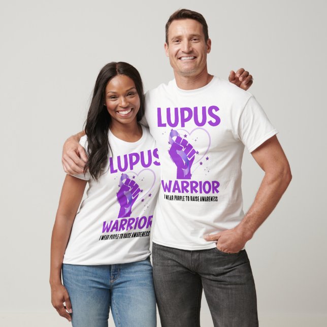 LUPUS WARRIOR Purple Ribbon Raising Awareness T-Shirt (Unisex)