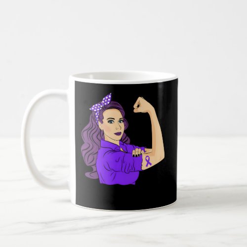 Lupus Warrior Unbreakable Purple Ribbon Awareness Coffee Mug