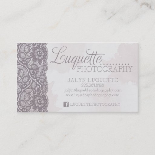 Customizable Luquette Photography Business Card Templates