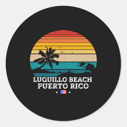 LUQUILLO BEACH PUERTO RICO CLASSIC ROUND STICKER