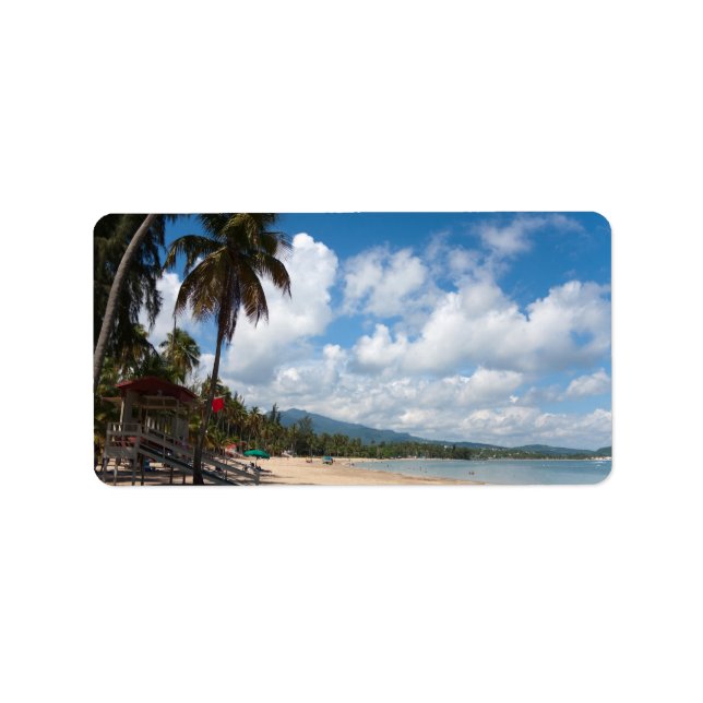 Luquillo Beach Puerto Rico Label (Front)
