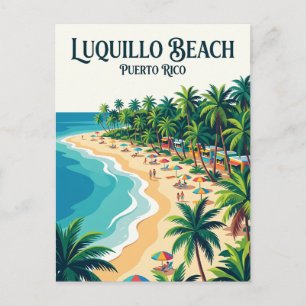 Luquillo Beach Puerto Rico Postcard