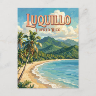 Luquillo Beach Puerto Rico Postcard