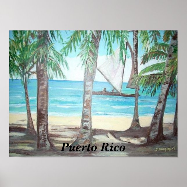 Luquillo Beach, Puerto Rico Poster (Front)