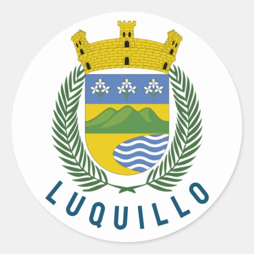 Luquillo coat of arms _ Puerto Rico Classic Round Sticker