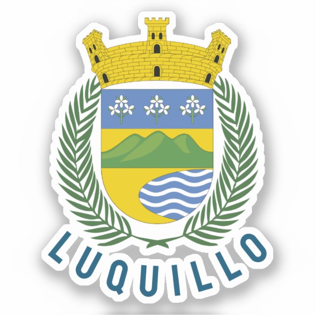 Luquillo coat of arms - Puerto Rico Sticker (Front)