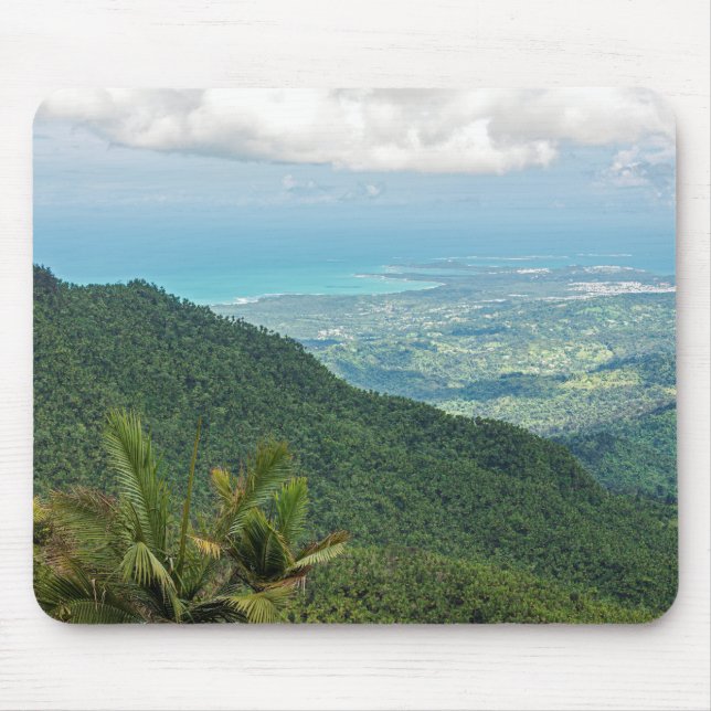 luquillo mountains overlooking coastal puerto rico mouse pad (Front)