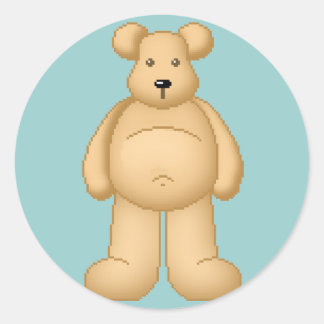Lura's Critter Plump Bear Classic Round Sticker