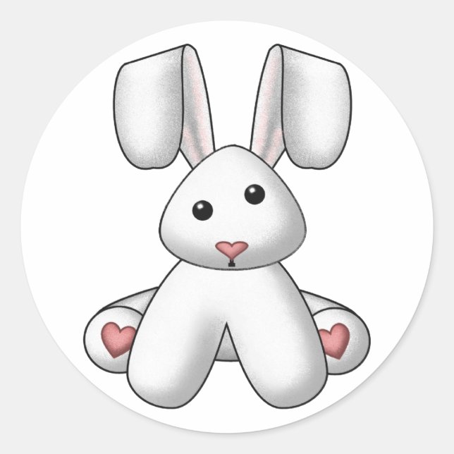 Lura's Stuffed Bunny 2 Classic Round Sticker (Front)