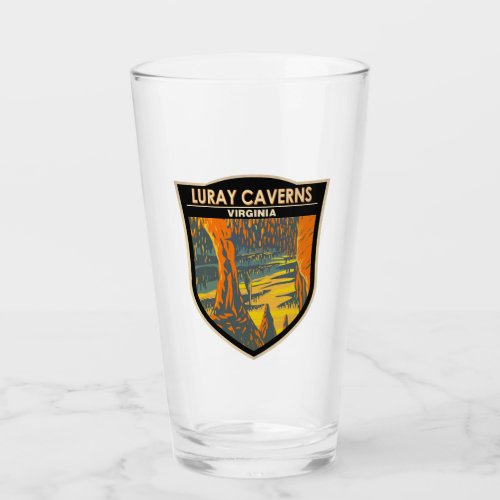 Luray Caverns Virginia Travel Art Badge Glass