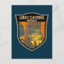 Luray Caverns Virginia Travel Art Badge Postcard