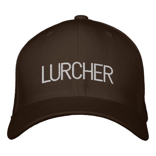 LURCHER DOG EMBROIDERED BASEBALL HAT (Front)