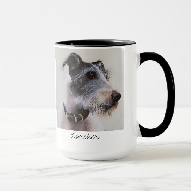 Lurcher Dog in Watercolour mug (Right)
