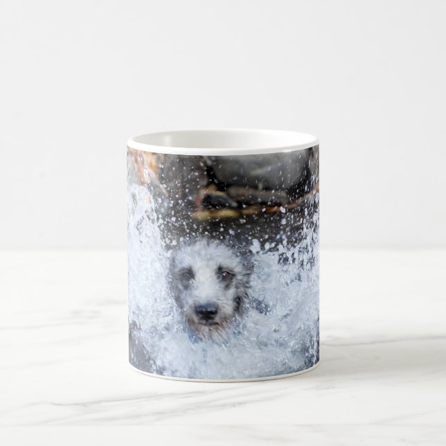 Lurcher Swimming Mug | Male Lurcher Dog (Center)
