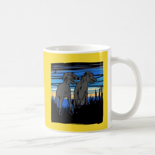 Lurchers overseeing the world coffee mug