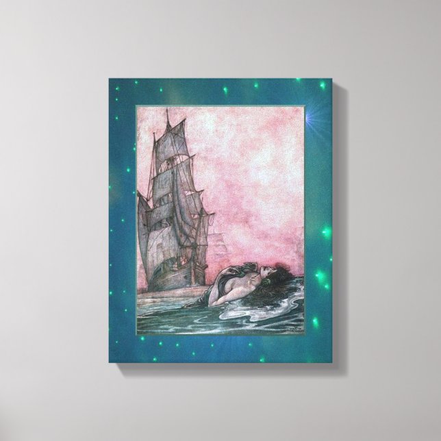 Lure of the Mermaid Wrapped Canvas Print (Front)