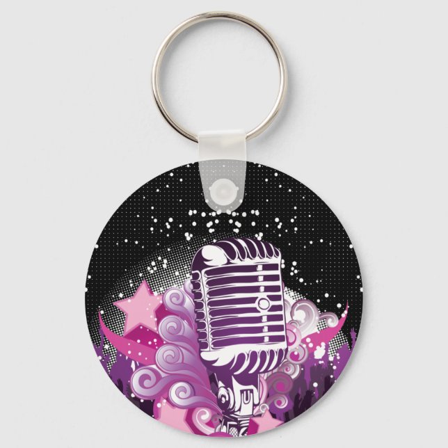 Lure of the Microphone Keychain (Front)