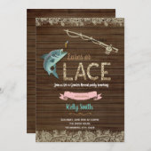Lure or lace gender reveal party invitation (Front/Back)