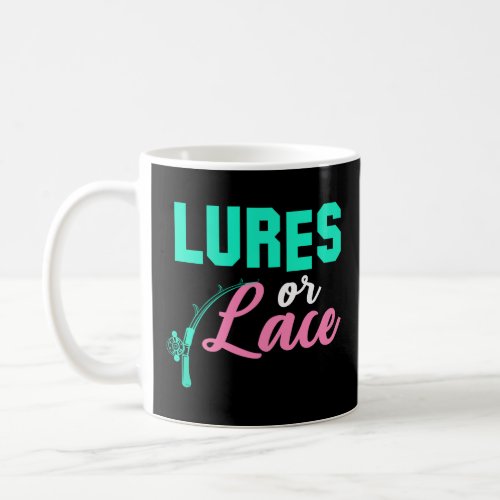 Lures Or Lace Baby Gender Fishing Themed Outfit  Coffee Mug