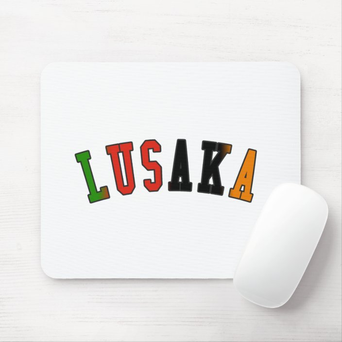 Lusaka in Zambia National Flag Colors Mouse Pad