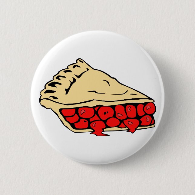 luscious cherry pie pinback button (Front)