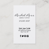 Luscious Glossy Lips Curliques | purple Business Card (Back)