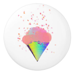 LUSCIOUS ICE CREAM CONE CERAMIC KNOB