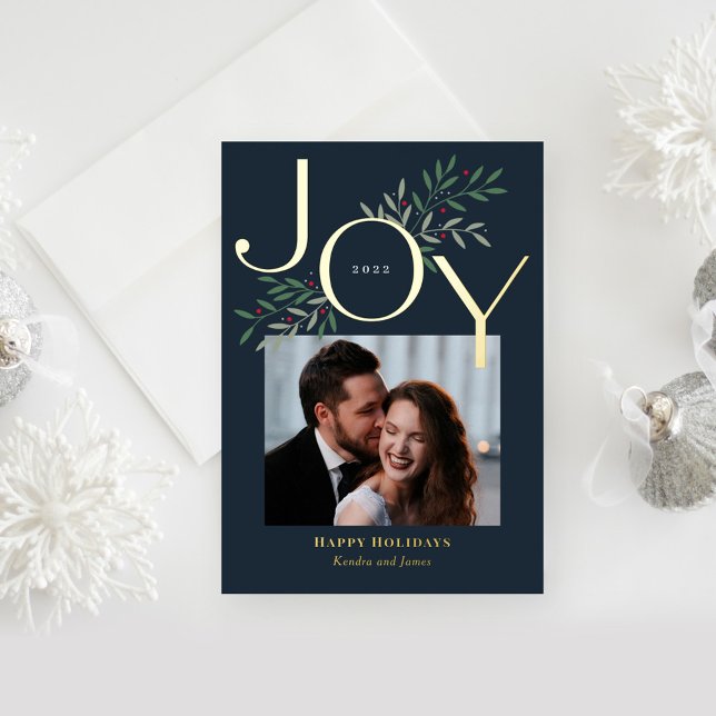 Luscious Joy Foil Holiday Card Christmas Card (Creator Uploaded)