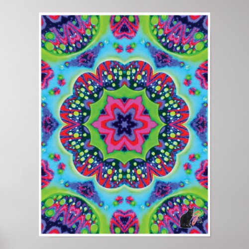 Luscious Kinetic Collage Kaleidoscope Poster