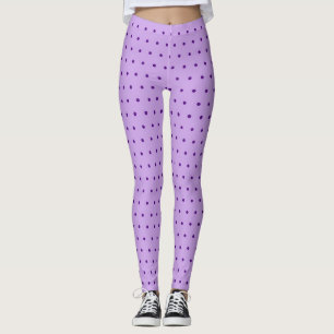Luscious Lavender Purple Polka Dot Lilac  Leggings