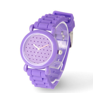 Luscious Lavender Purple Polka Dots Lilac Watch