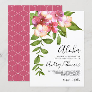 Luscious Leaves Hawaiian Wedding Invitation