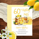 Luscious Lemon Cake Ginger Tea 60th Birthday Party Invitation<br><div class="desc">Introducing our delightful Lemon Zest Birthday Invitation composite design! Celebrate your special day with the perfect blend of freshness and sweetness. This charming design captures the essence of spring and summer, making it ideal for joyous birthday parties in the warm seasons. The centerpiece of this delightful invitation is a luscious...</div>