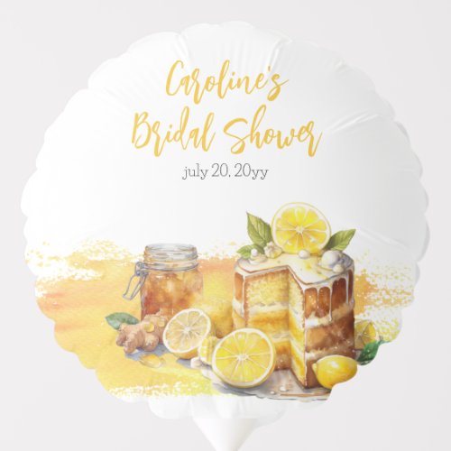 Luscious Lemon Cake Ginger Tea Bridal Shower Balloon