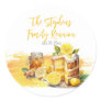 Luscious Lemon Cake Ginger Tea Family Reunion Classic Round Sticker