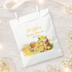 Luscious Lemon Cake Ginger Tea Family Reunion Favor Bag