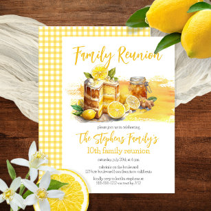 Luscious Lemon Cake Ginger Tea Family Reunion Invitation