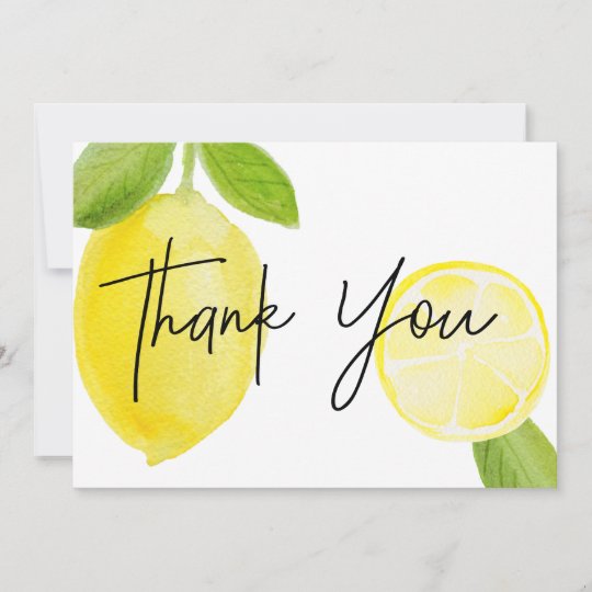 Luscious Lemon Thank You Card