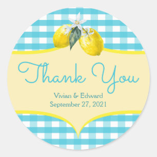Luscious Lemon Thank You Stickers