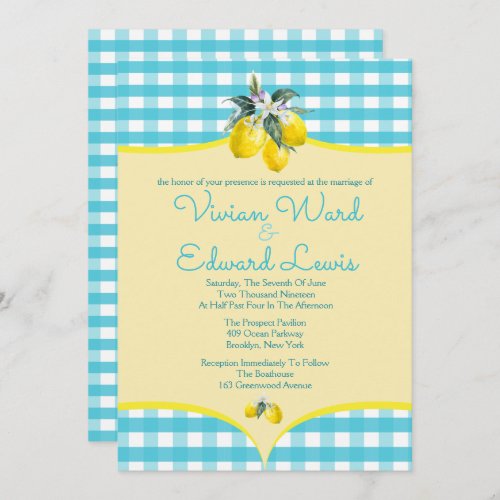 Luscious Lemon Wedding Invitations