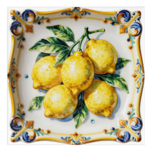 Luscious Lemons Ceramic Vibrant Italian Acrylic Print