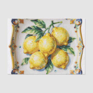 Luscious Lemons Ceramic Vibrant Italian  Tissue Paper
