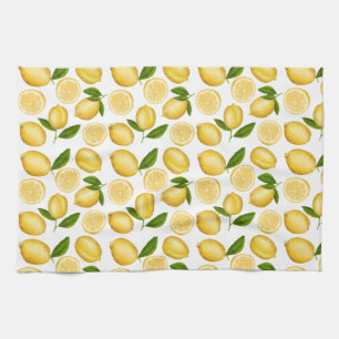 Luscious lemons kitchen towel