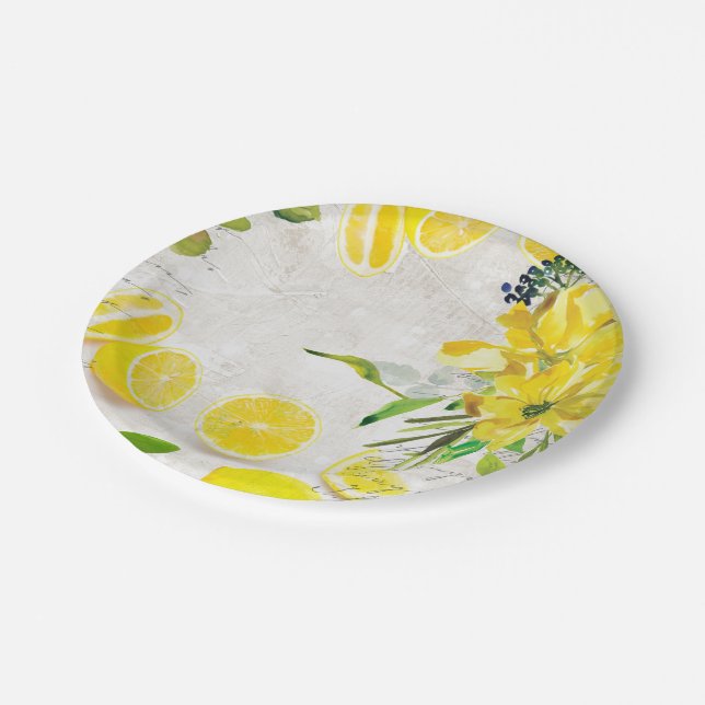 Luscious Lemons Paper Plates (Angled)