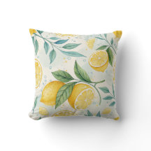 Luscious Lemons Small Square Accent Pillow