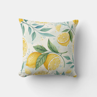 Luscious Lemons Small Square Accent Pillow