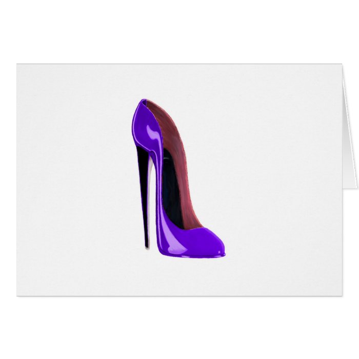 Luscious Lilac Stiletto Shoe Cards