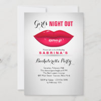 Luscious Lips Bachelorette Party Invitation